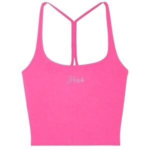 PINK Victoria's Secret Pink All Day Cotton Bling Cropped Tank Top Size XS